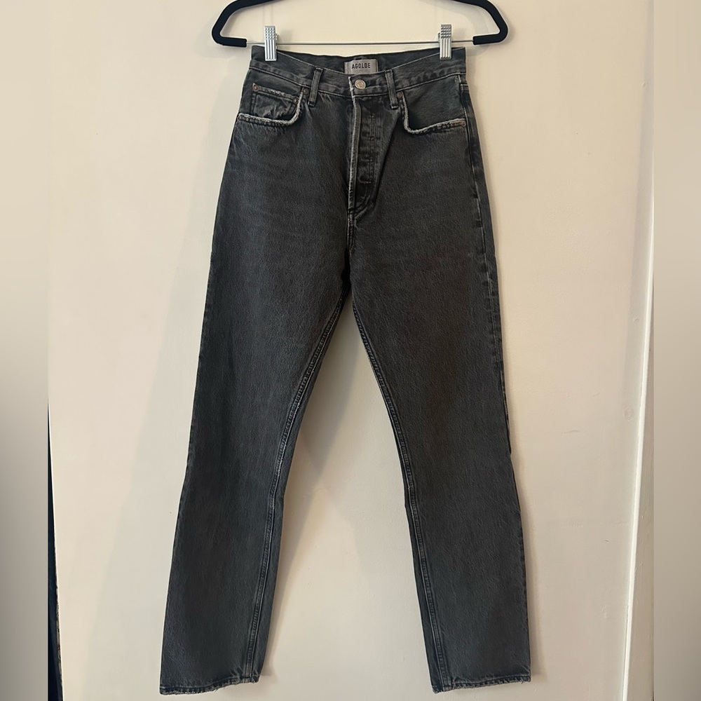 AGOLDE 90s Pinch Waist Jeans - 24 Black Tea - Like-New